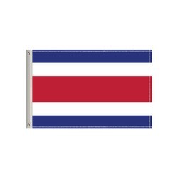 36"W x 24"H National Flag, Costa Rica, Double-Sided