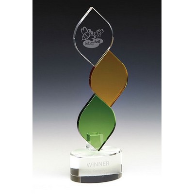 Tropical Flame Crystal Award 11 3/4"H