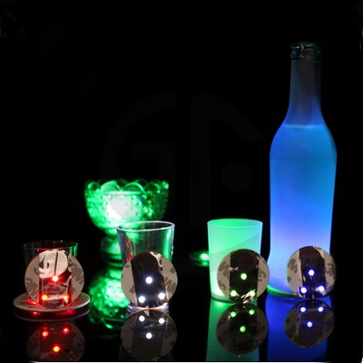 4 LED Lights Coaster 1.97 Inch Dia.