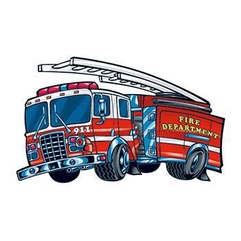 Fire Engine Temporary Tattoo