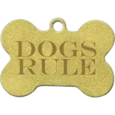 Brass Dog Bone Pet / ID Tag (1 1/4"x7/8")