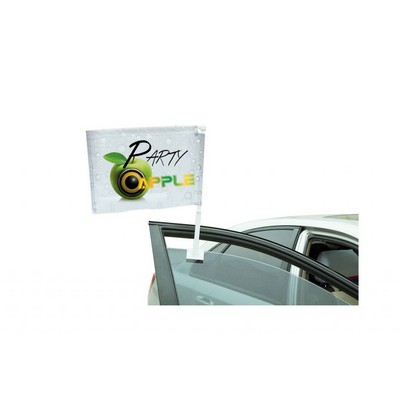 20" Double-Sided Premium Car Window Flag w Digital Print