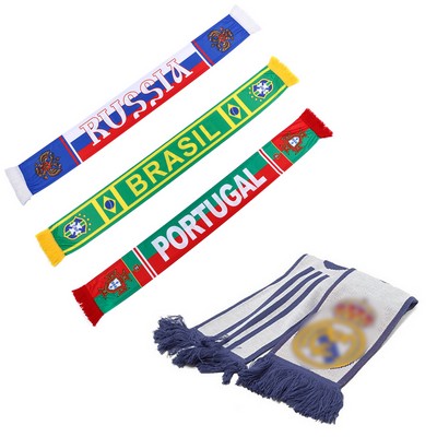 Rugby/Soccer Custom Scarf W/ Fringe