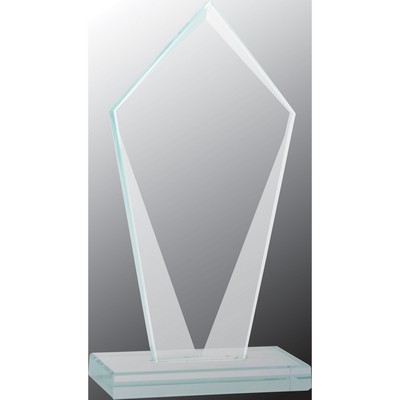 6 3/4" Diamond Jade Glass Award