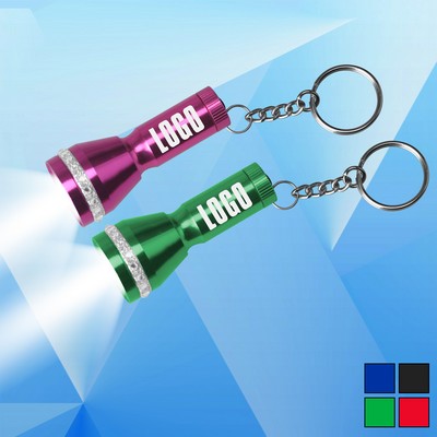 Aluminum 6 LED Flashlight with Keychain