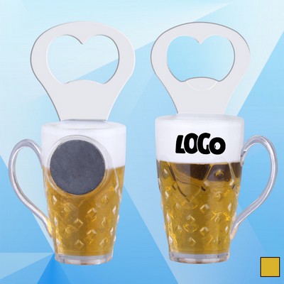 3 3/4'' Beer Mug Bottle Opener w/Magnet