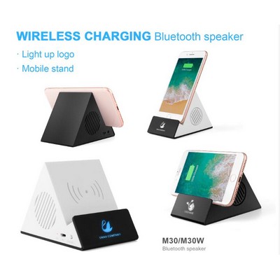 3-in-1 Speaker w/Wireless Charging & Phone Holder