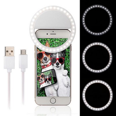 Cell Phone Rechargeable Selfie Ring Light(white light)