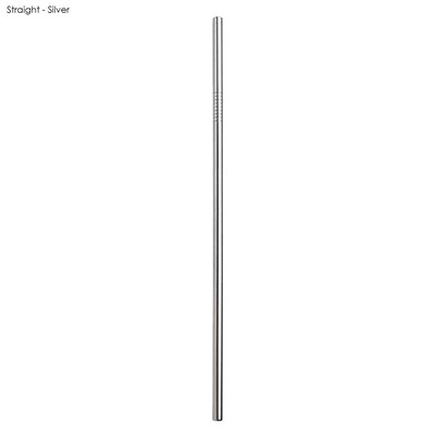 Stainless Steel Straw 6MM x 266MM - Silver