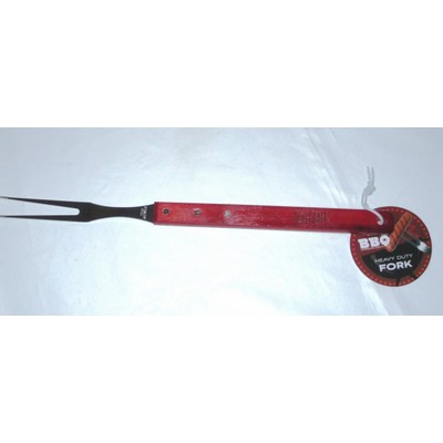 18" Heavy Duty Long Handled BBQ Fork w/Wood Handle