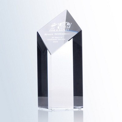 Diamond Tower Optic Crystal Award - Medium