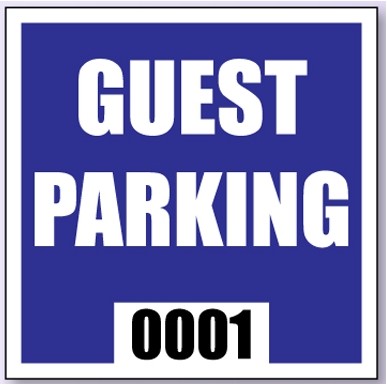 Square Cut Parking Decal w/Clear Polyester Adhesive (3" x 3")