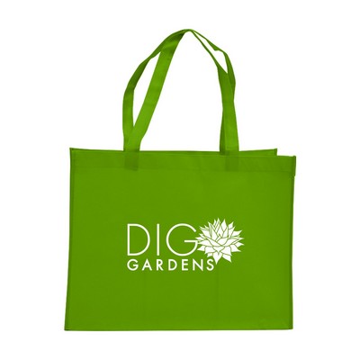 Lime Green Non-Woven PP Bright Shopping Bags (16"x2"x12")