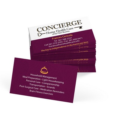 2.125" x 3.375" - Business Cards - 14pt Cardstock - 4 Color -UV Coating 1 Side