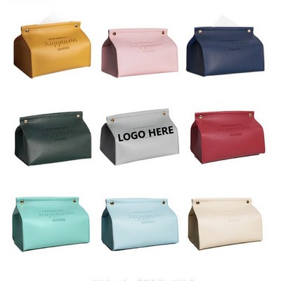 PU Leather Paper Facial Tissue Box