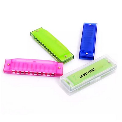 Kids Clear 10 Holes Translucent Harmonica