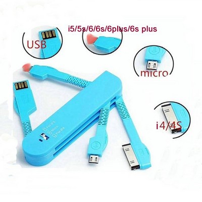 Swiss Army Style Pillbox USB Charger Cable