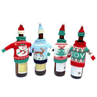 Christmas Sweater Wine Bottle Cover