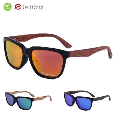 Retro Square Framed Polarized Sunglasses