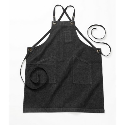 3-Pocket Denim Bib Apron - Unisex