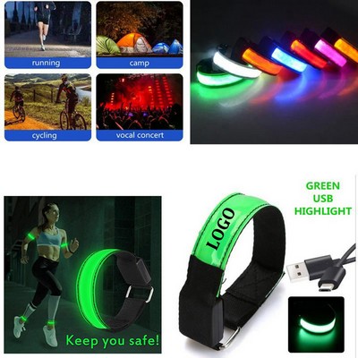 USB Charging Safety Belt Arm Leg Warning Wristband