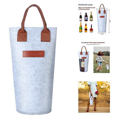 Wine Tote Padded Single Bottle Carrier Bag