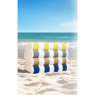 Playa Cabana Royal Blue Stripe Towel (30"x60")