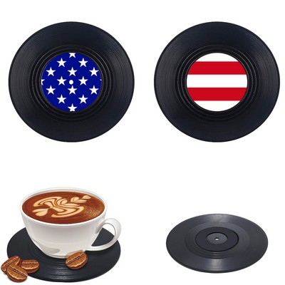 Retro Record Coasters For Drinks