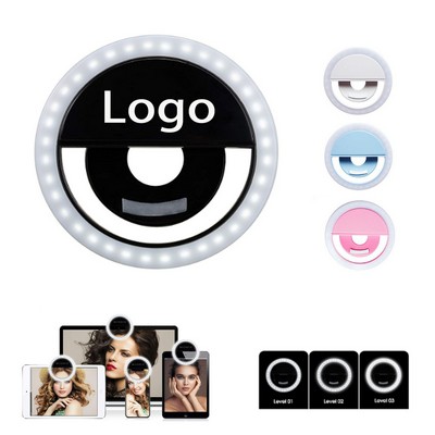 Adjustable Clip-On Rechargeable Led Selfie Ring Light