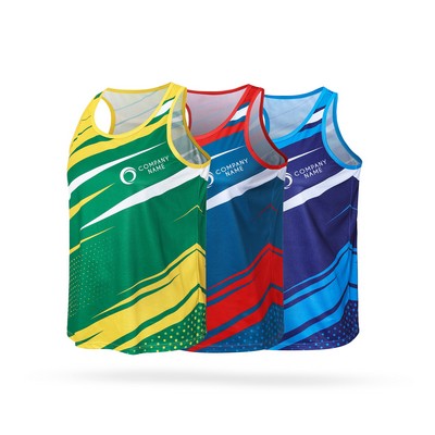 Men's 100%Polyester Sublimated Sports Singlet