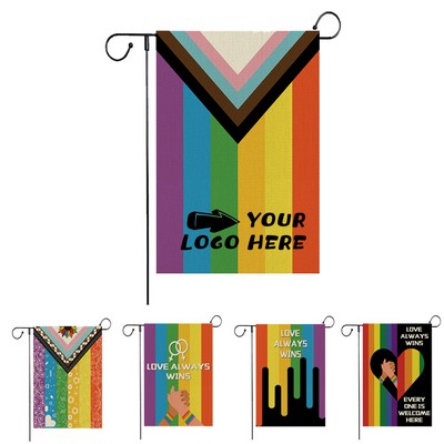 Double Side Rainbow Garden Flag