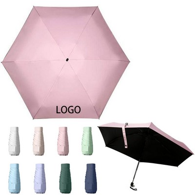 Mini Fold Umbrella Sunshade Compact Portable