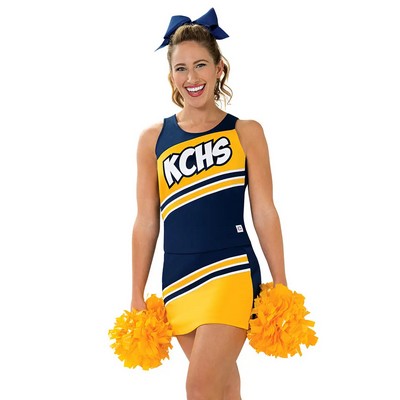 Poly-Knit Cheerleader Uniform Sleevless Top and skirt