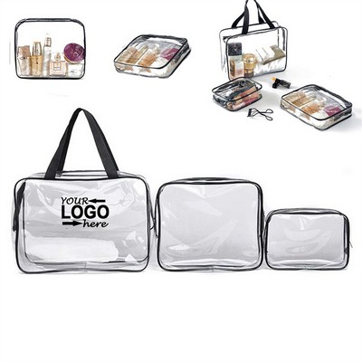 3 in 1 Clear Travel Cosmetic Makeup Bags