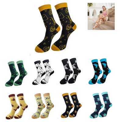 Funny Colorful Crazy Dress Socks for Women Girl