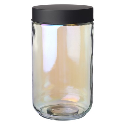 Iridescent Glass Storage Jars