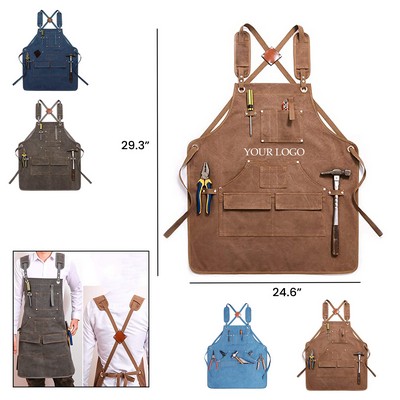 Adjustable Denim Bib Work Apron