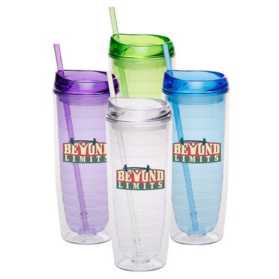 Tall Double Wall Orbit Acrylic Tumblers 20 oz