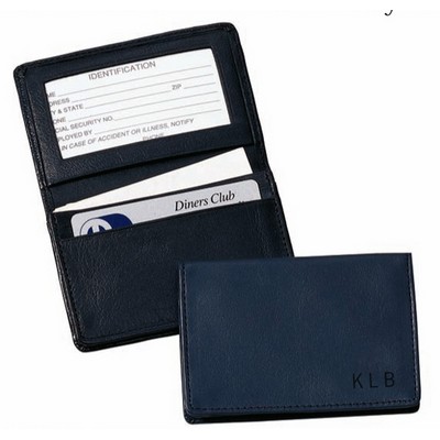 Leather Deluxe Card Holder (2 3/4"x4 1/8"x1/2")