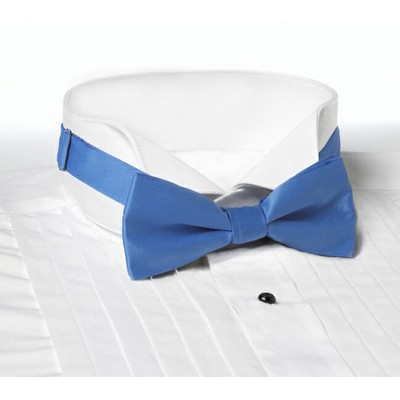 French Blue Banded Bow Tie