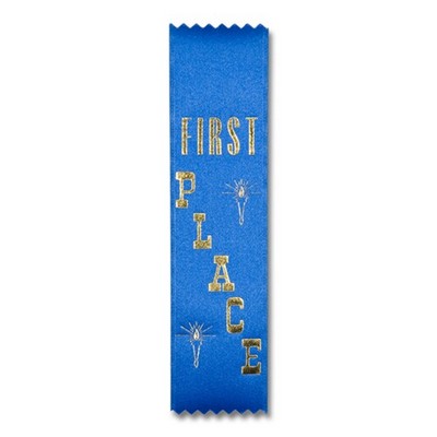 2"x8" 1st Place Stock Lapel Award Ribbon