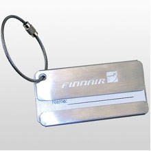 Brushed Aluminum Luggage Tag