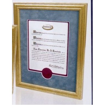 Marbled Gold Wood Core Certificate Frame - 11x14