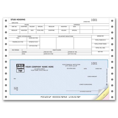 Continuous Bottom Payroll Check (2 Part)