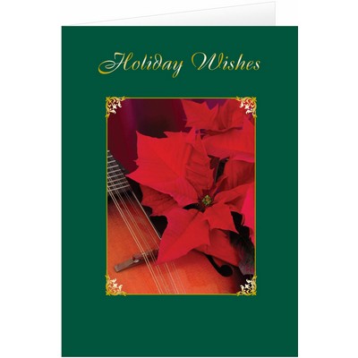 Poinsettia Holiday Wishes Greeting Card