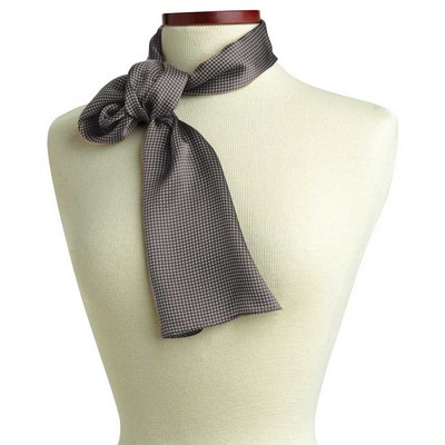 Gray Carlton Silk Scarf - 8"x45"