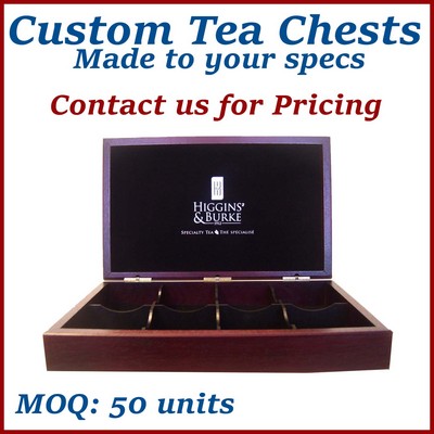 Elegant Custom Wooden Tea Chest - made to order, low minimums