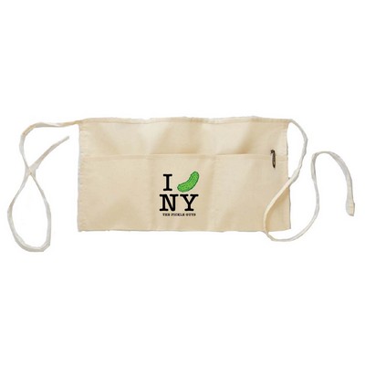 Natural 100% Cotton 3 Pocket Waist Apron - 1 Color (24"x12")