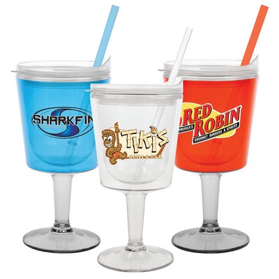 12 Oz. Islander Double Wall Cocktail Cup w/VibraPrint Insert