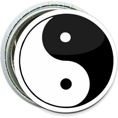 Causes - Yin-yang - 1 Inch Round Button